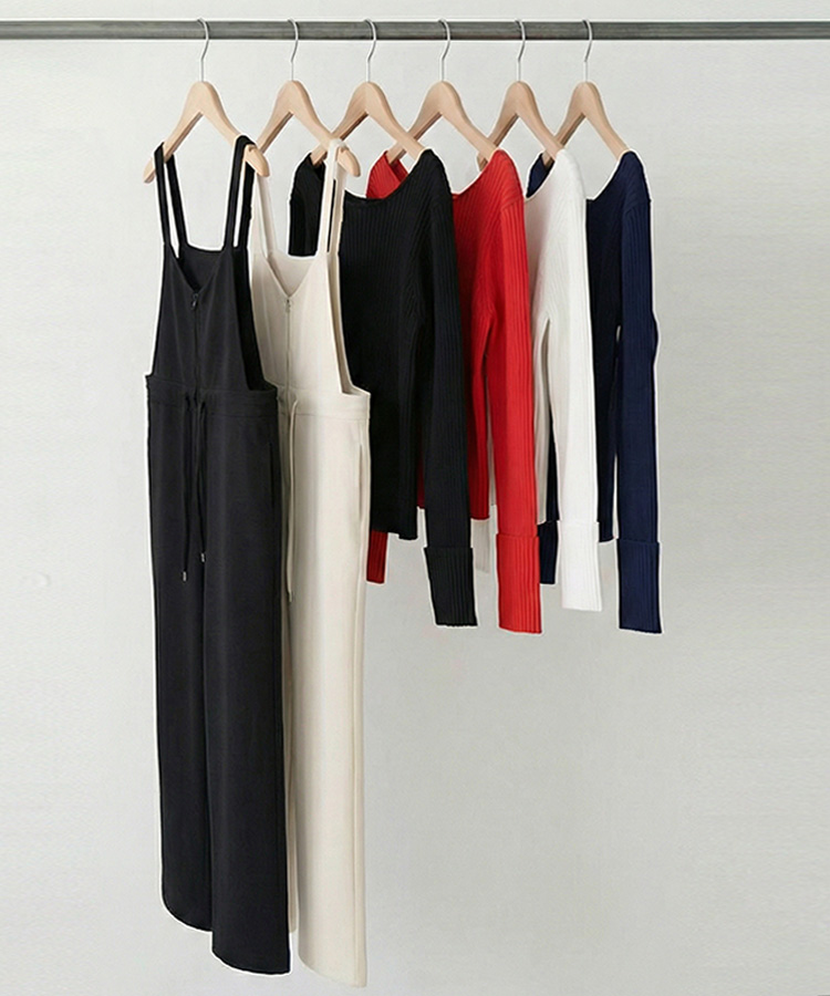 ゆる編みランダムケーブルニットトップス