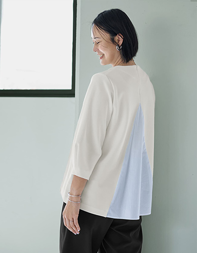 LOOSELY KNIT RANDOM CABLE KNIT TOP