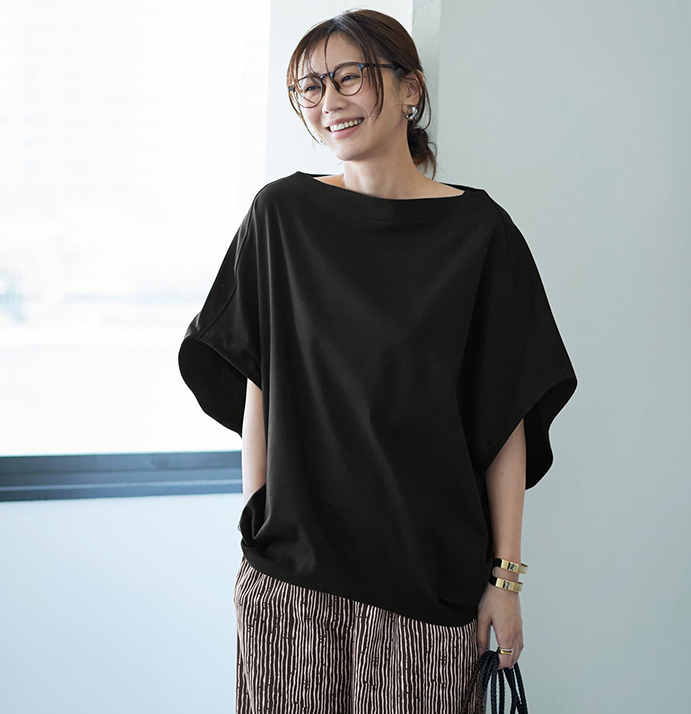 ディオラマボートネックドルマンTシャツ