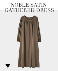 NOBLE SATIN GATHERED DRESS