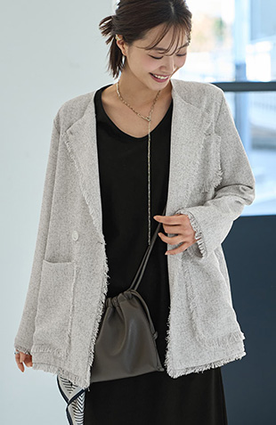 【LUXE】細見え配色デニムキャミワンピース