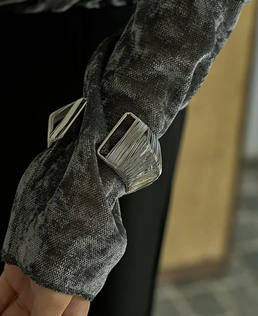 NOBLE SATIN GATHERED DRESS