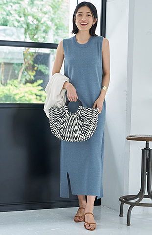 ブリーチデニムIラインスカート