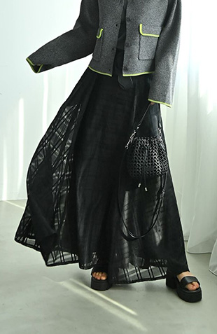 ブリーチデニムIラインスカート