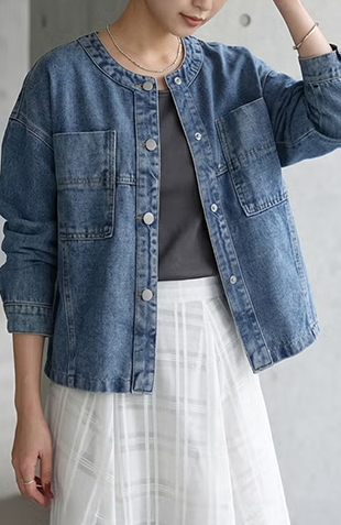 ブリーチデニムライダースジャケット