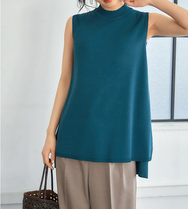 新涼感テントラインノースリーブトップス