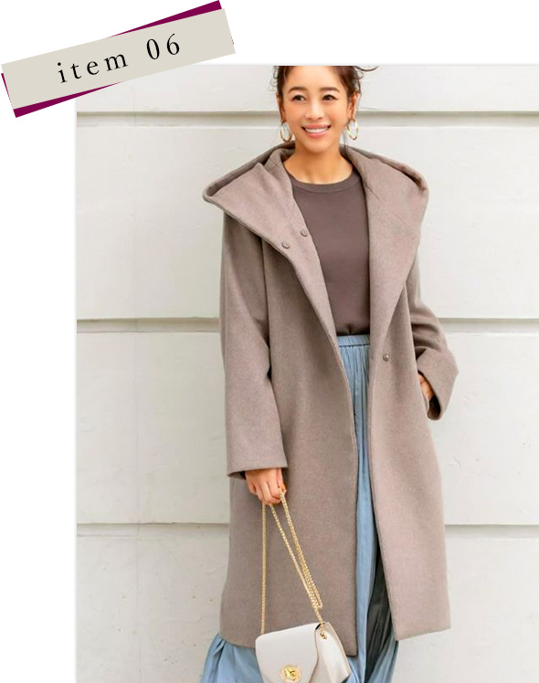 フーディーロングコート