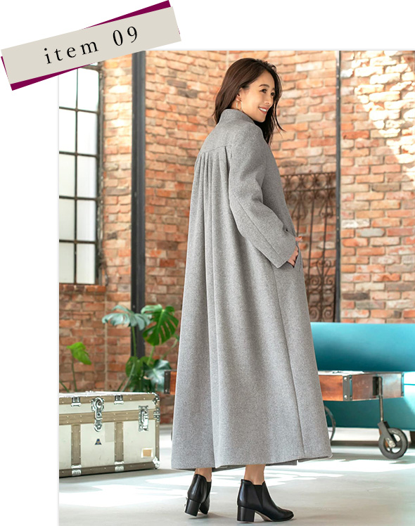 【背面タックスーパーロングコート