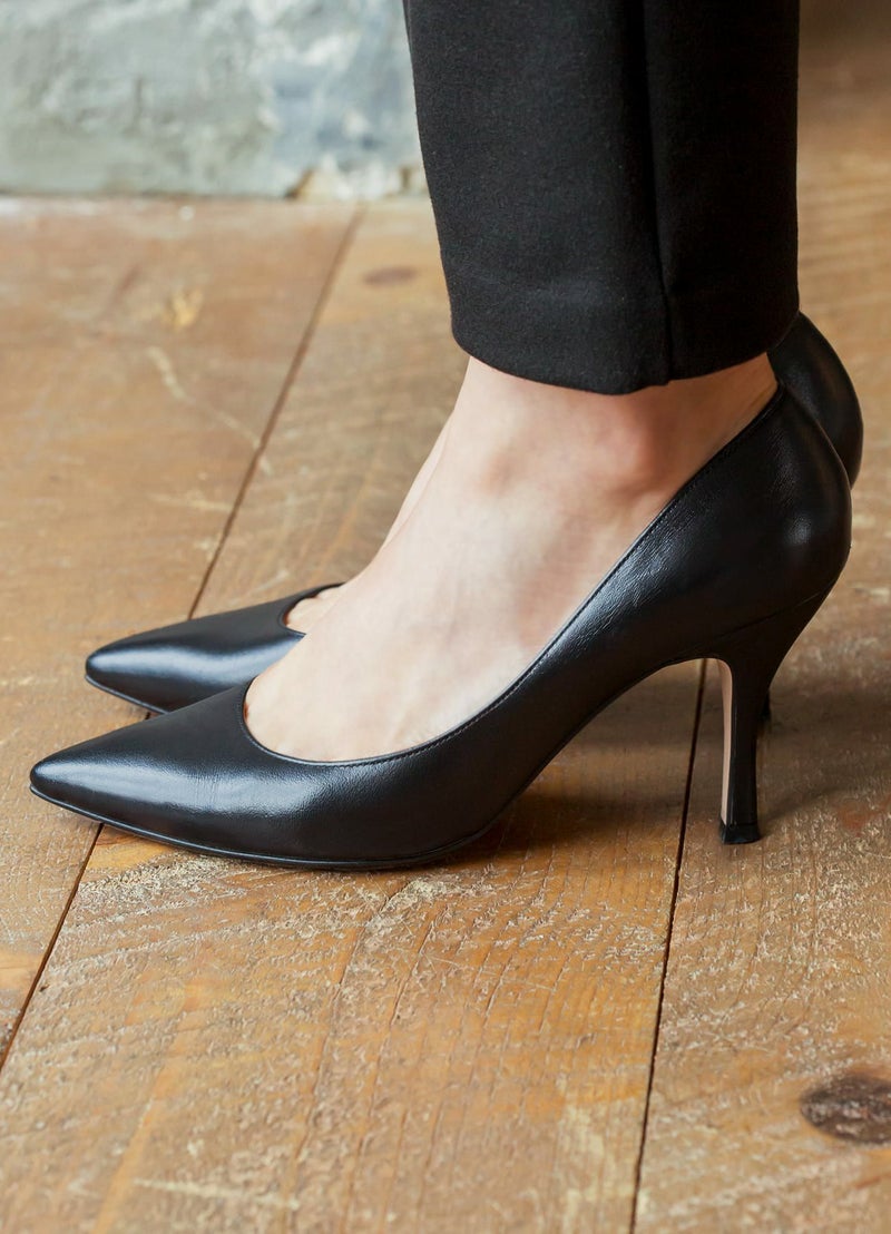 Made in JAPAN】7.5cmポインテッドトゥパンプス／スムース 