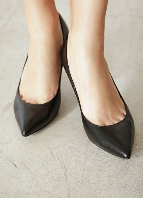 Made in JAPAN】7.5cmポインテッドトゥパンプス／スムース 