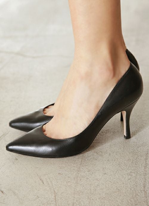 Made in JAPAN】7.5cmポインテッドトゥパンプス／スムース 