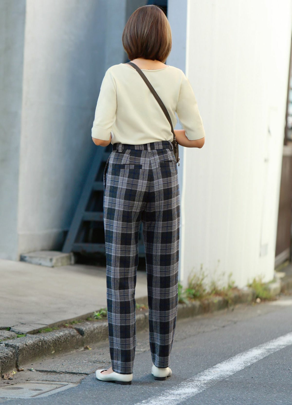 着用イメージ 157cm ブルーミックス 着用サイズ S