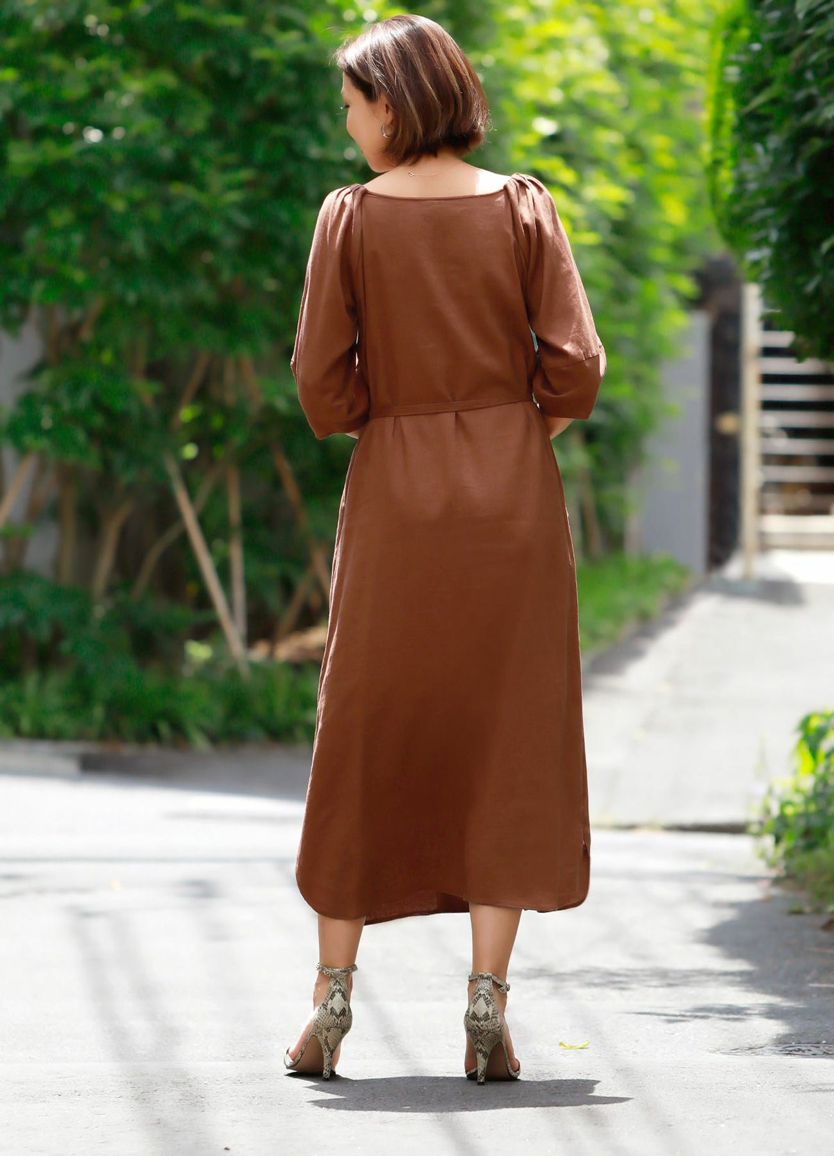 着用イメージ 157cm ブラウン