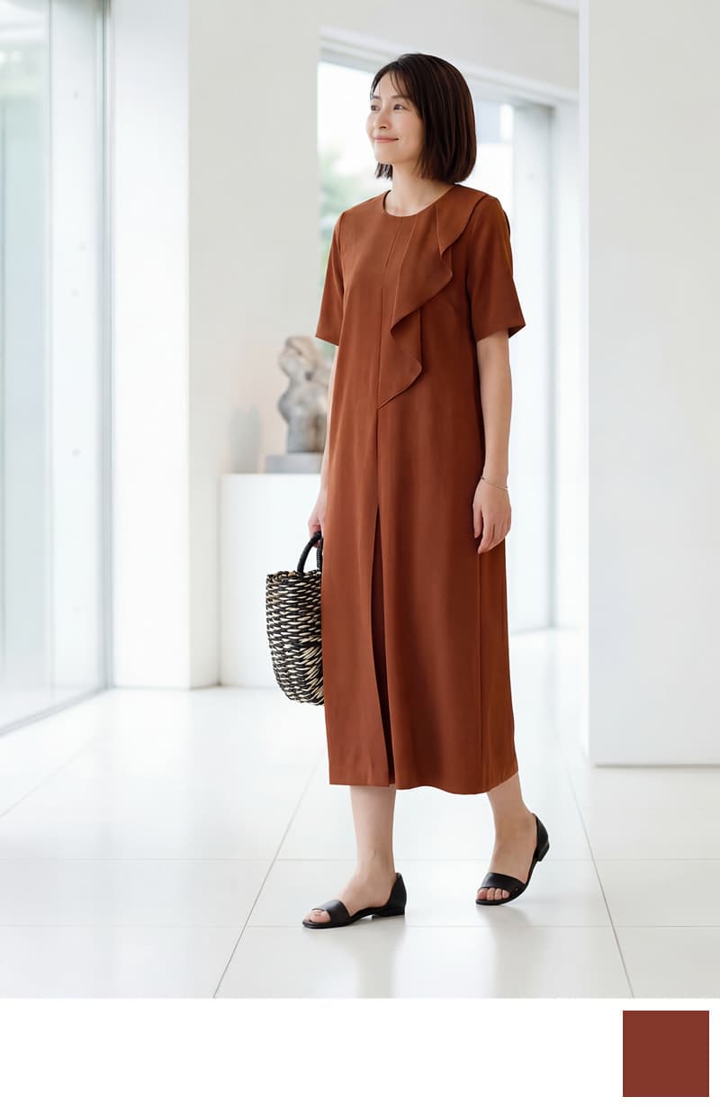 フロントフリルオールインワン