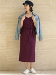 【LUXE】リネン混リゾートサマードレス【OUTLET】