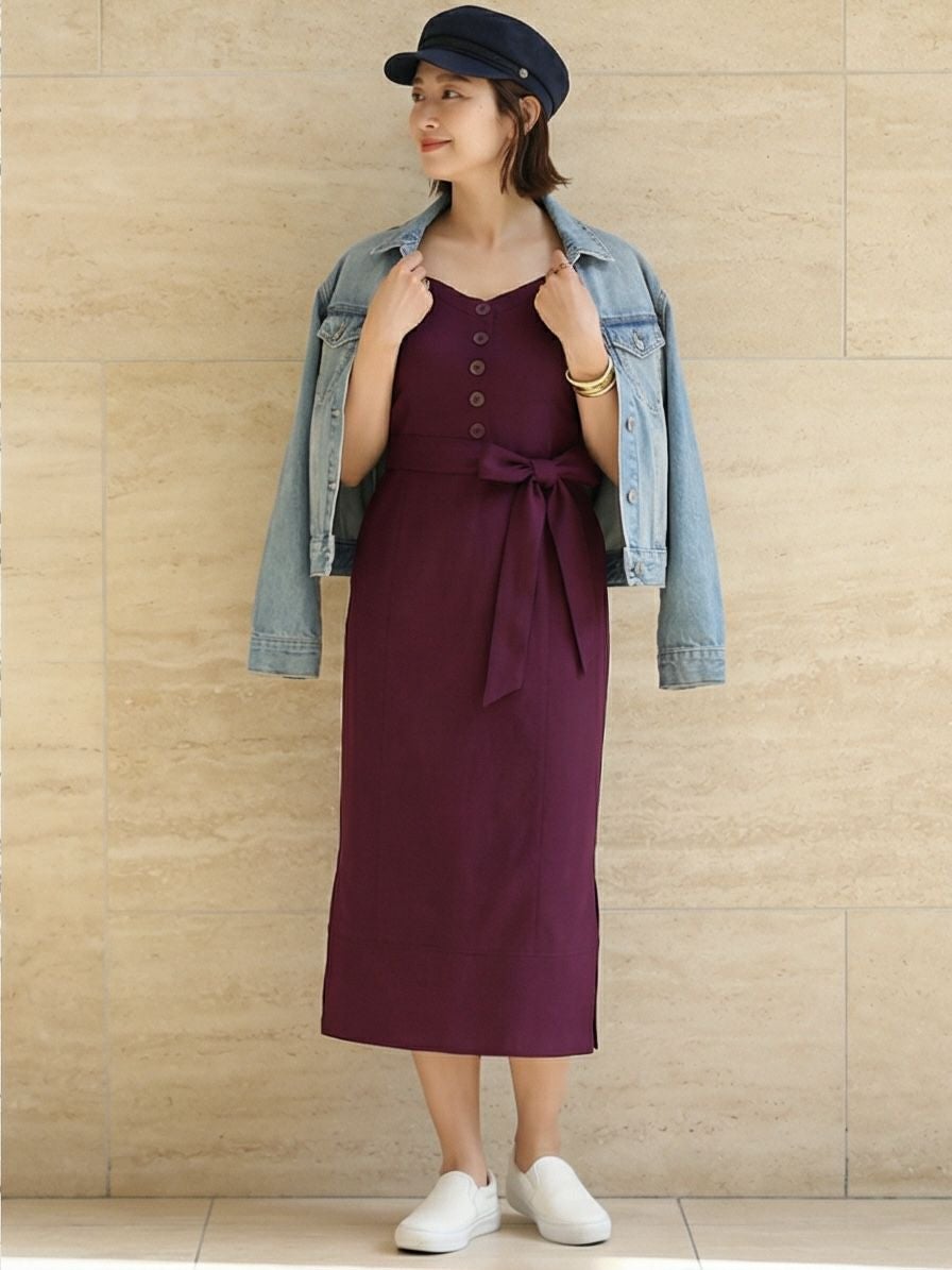 【LUXE】リネン混リゾートサマードレス【OUTLET】