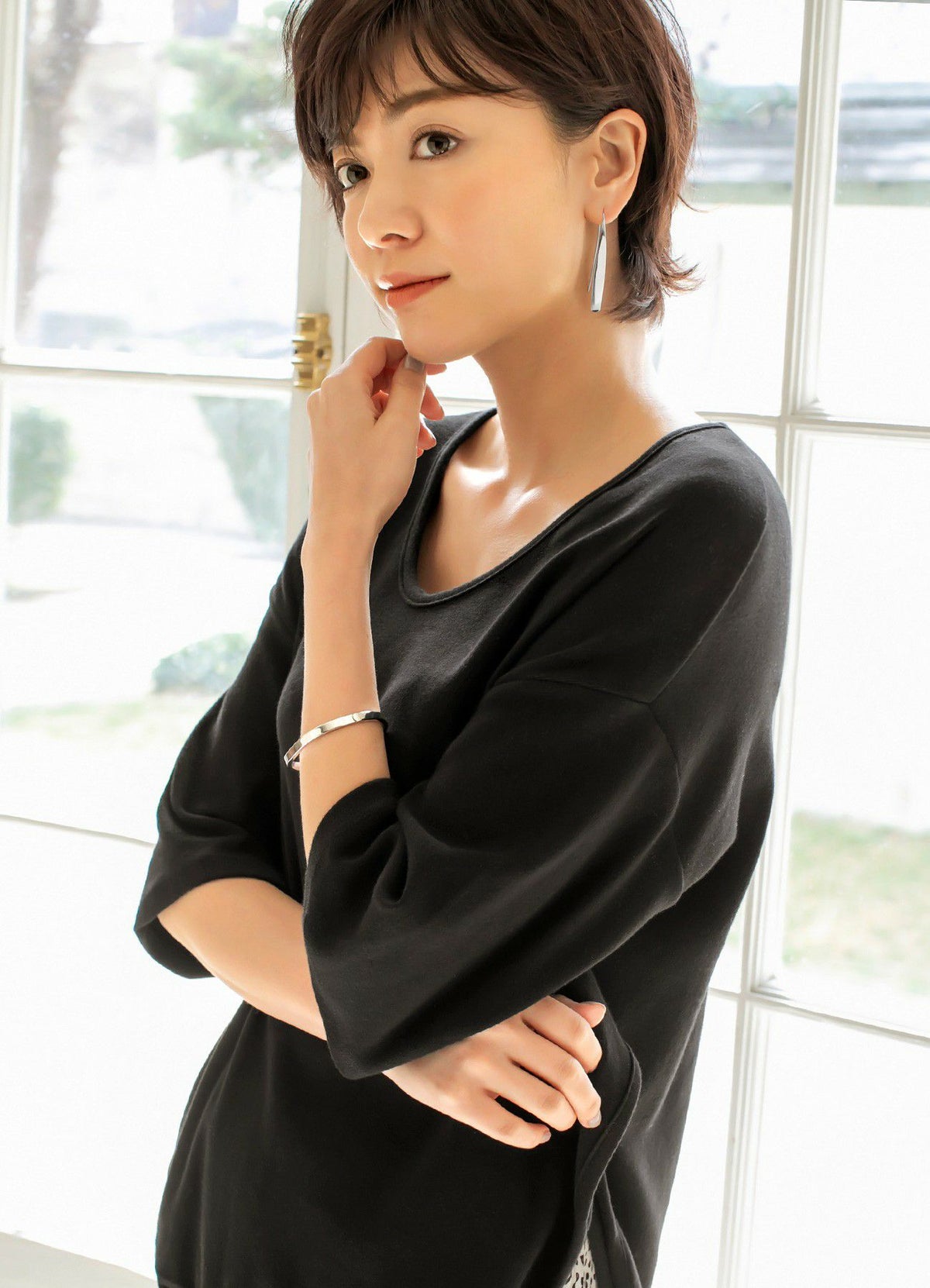 着用イメージ 169cm シルバー