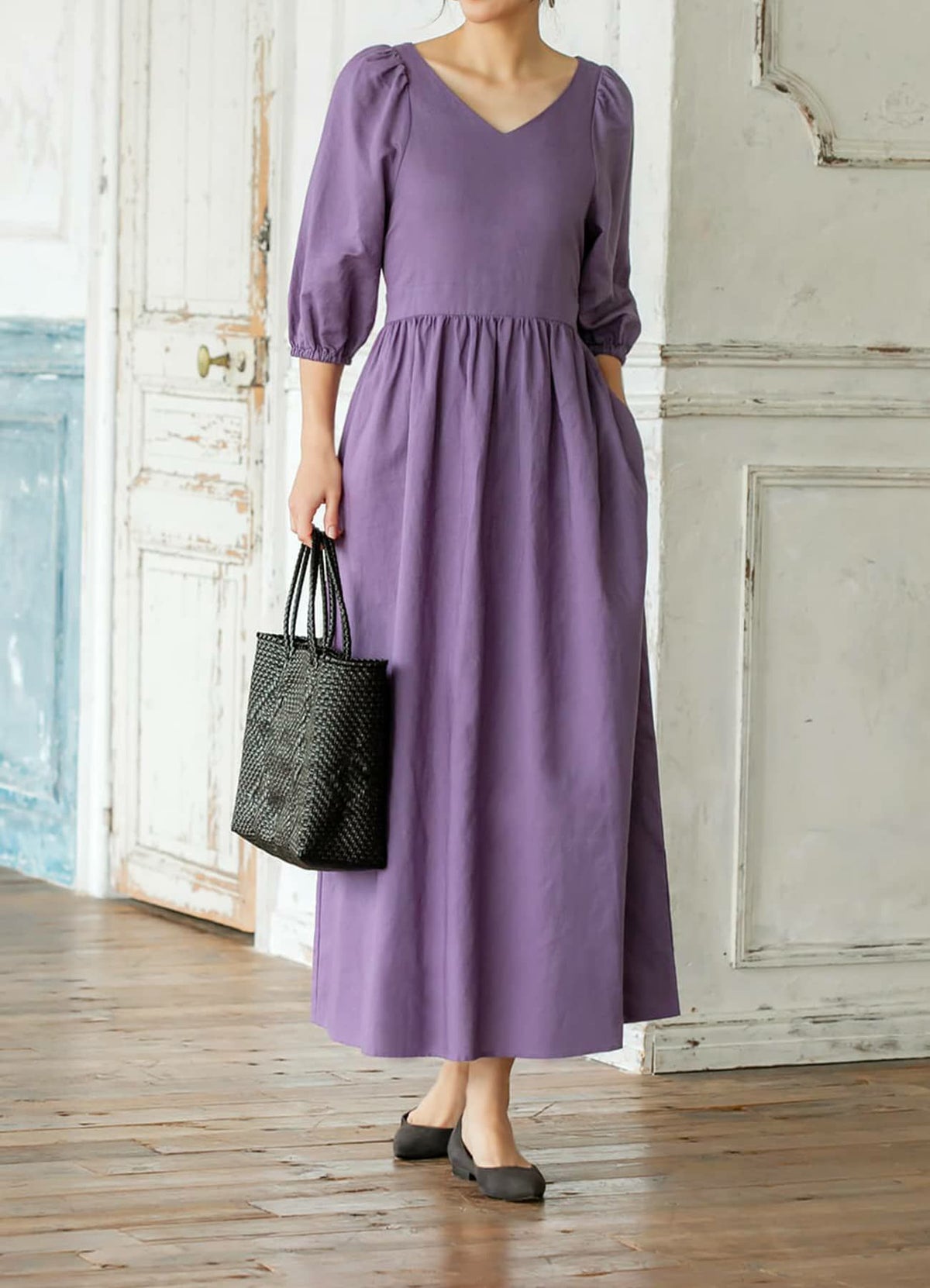 着用イメージ 153cm 着用サイズ 01 スモーキーパープル