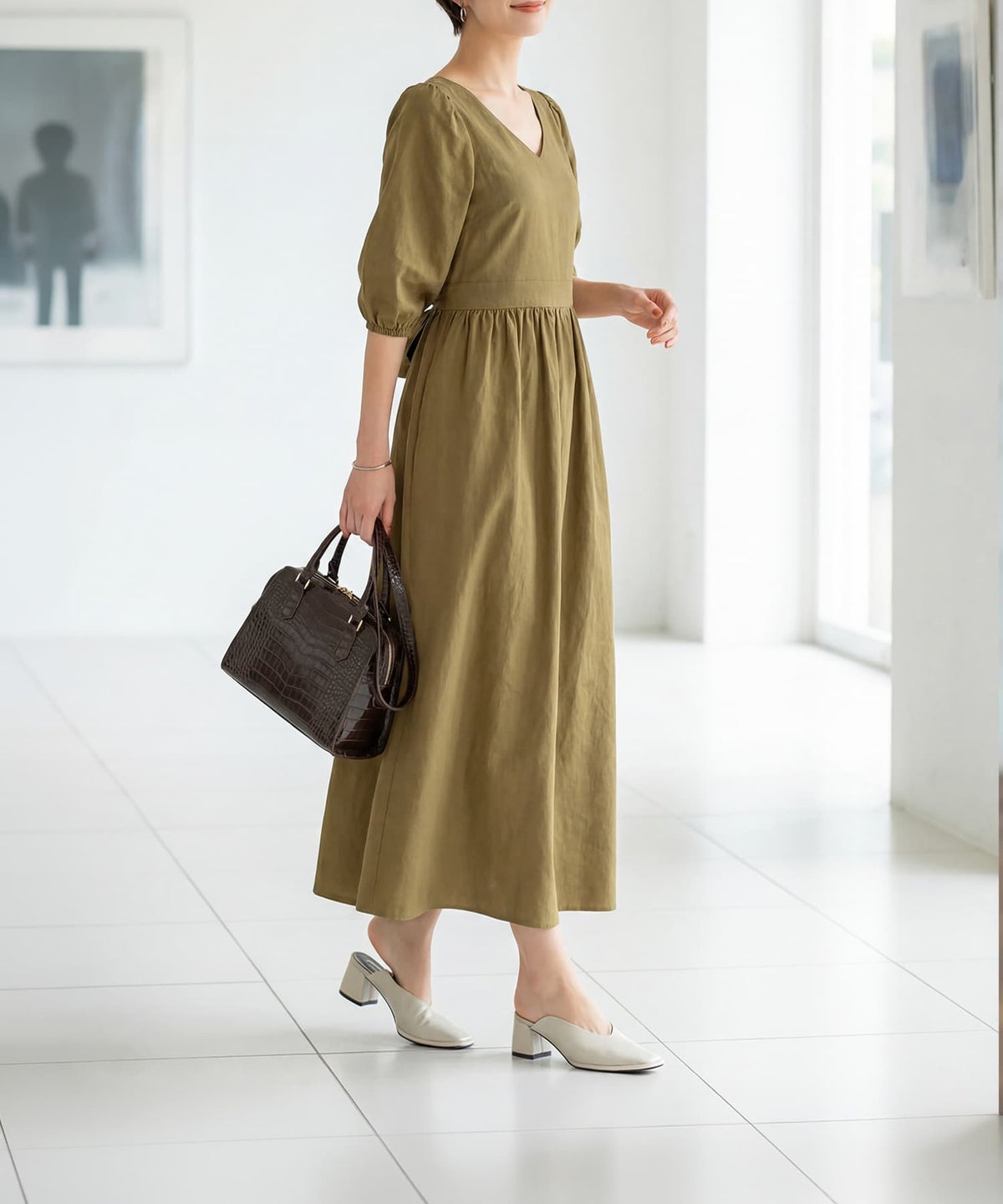 着用イメージ 163cm 着用サイズ 02 オリーブゴールド