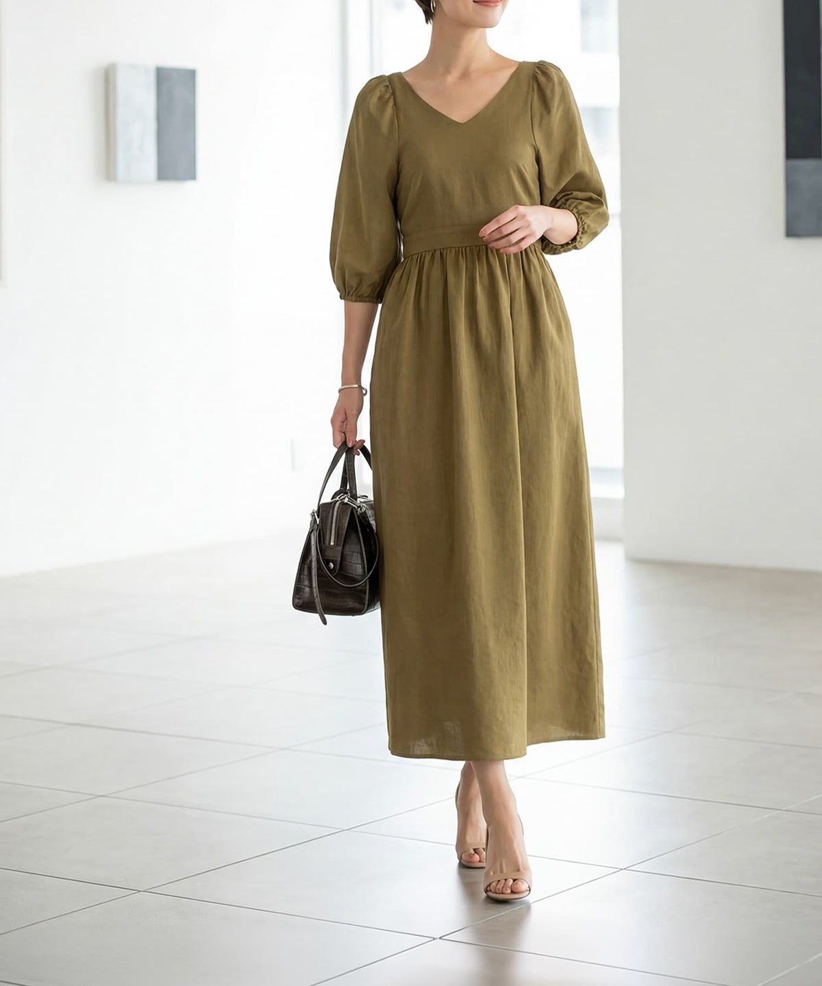 着用イメージ 163cm 着用サイズ 02 オリーブゴールド