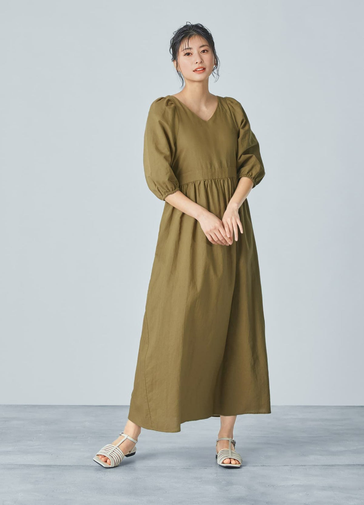 着用イメージ 168cm 着用サイズ 02 オリーブゴールド