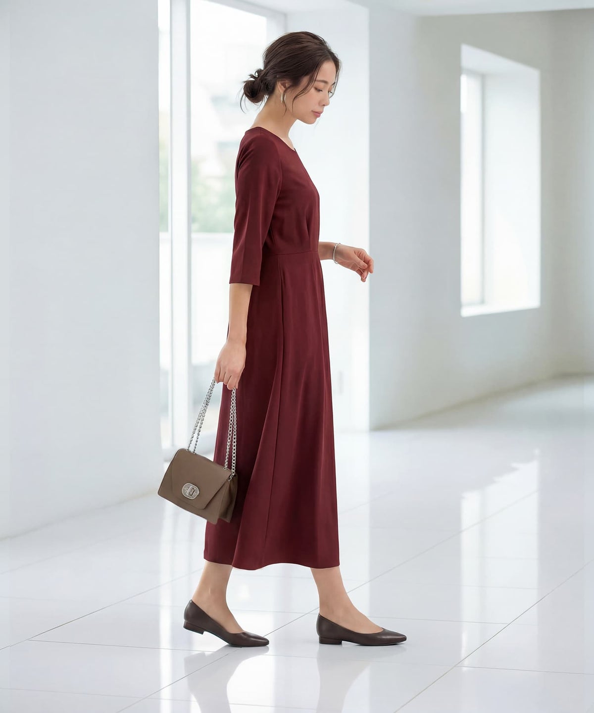 着用イメージ 163cm 着用サイズ 02 カシスブラウン