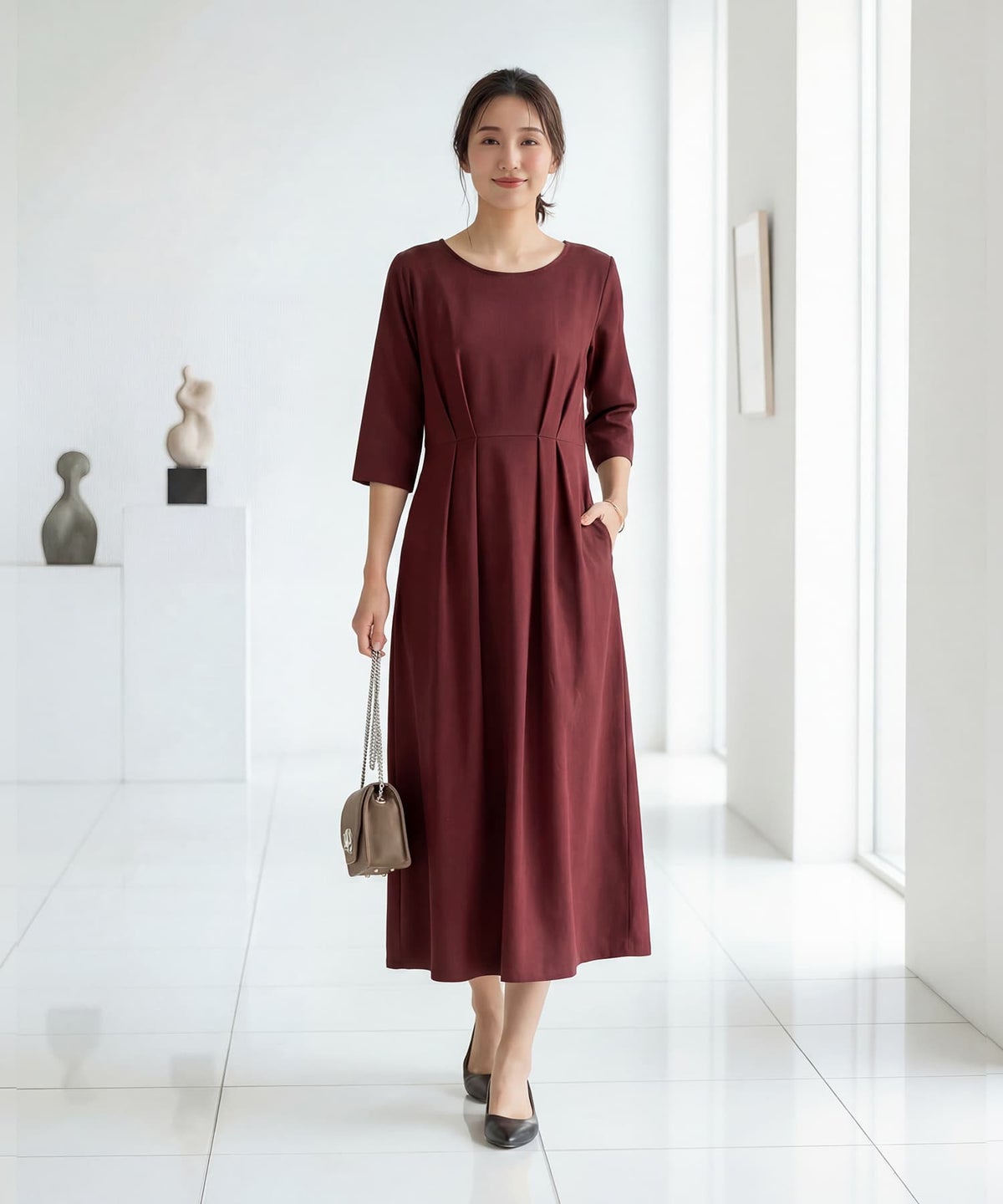 着用イメージ 163cm 着用サイズ 02 カシスブラウン