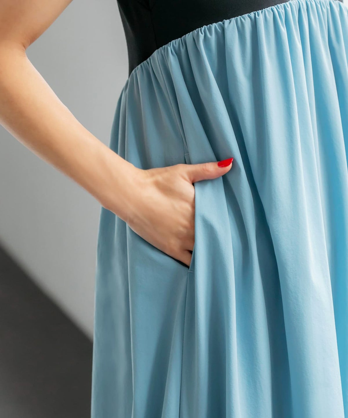 着用イメージ 163cm ブルーミックス