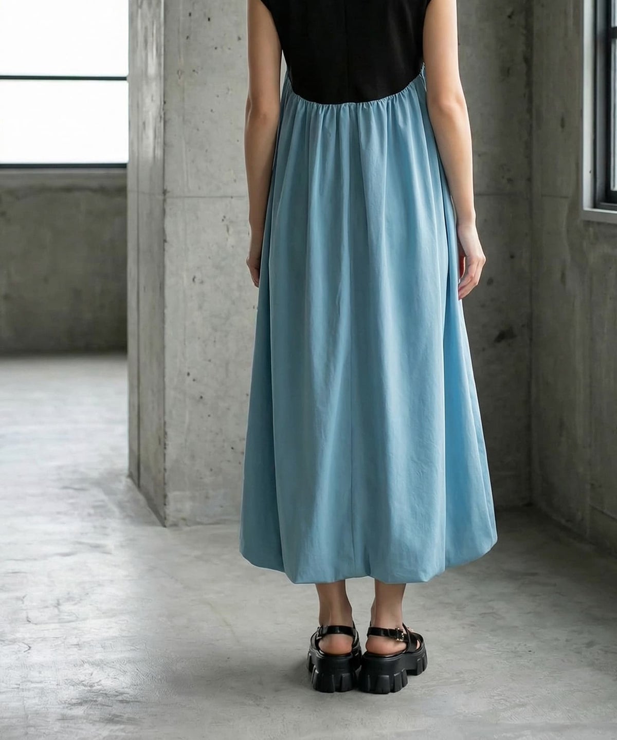 着用イメージ 163cm ブルーミックス