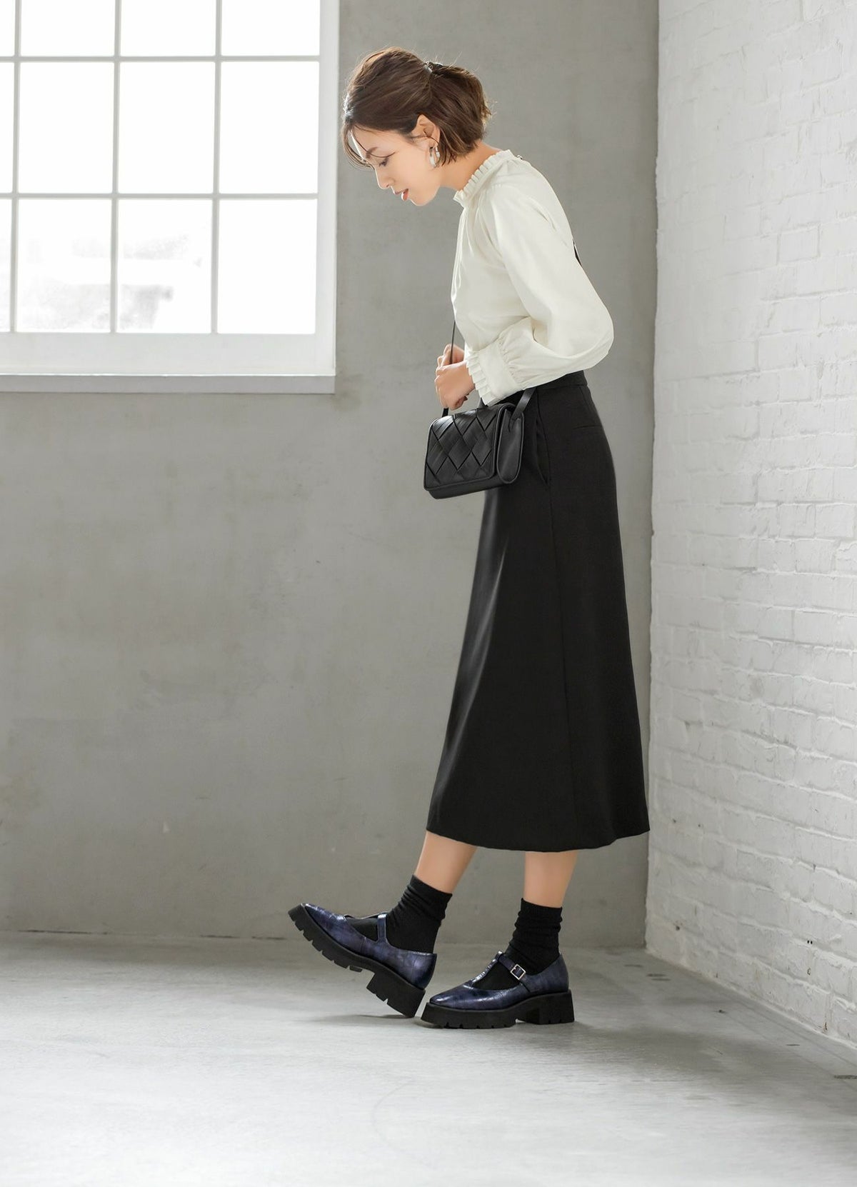 着用イメージ 170cm ネイビー