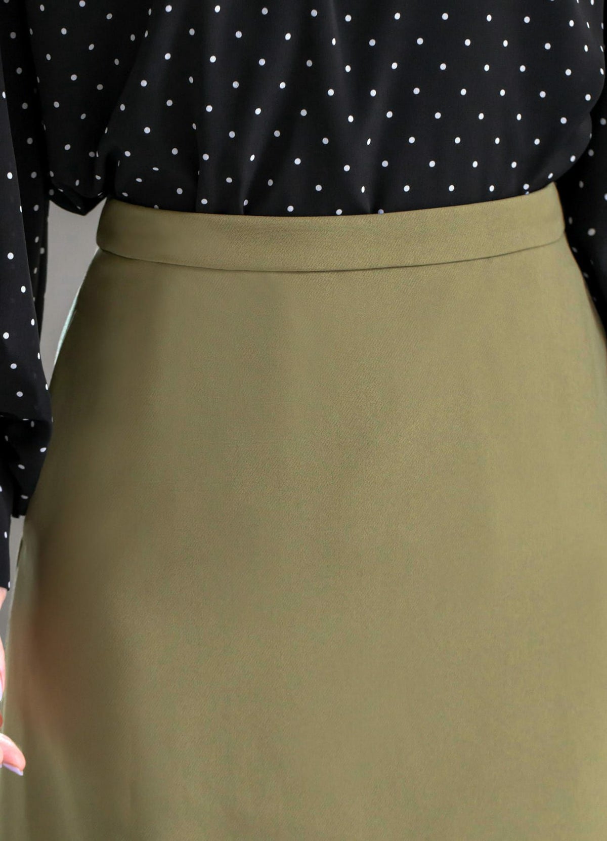 着用イメージ 166cm オリーブベージュ 着用サイズ：S