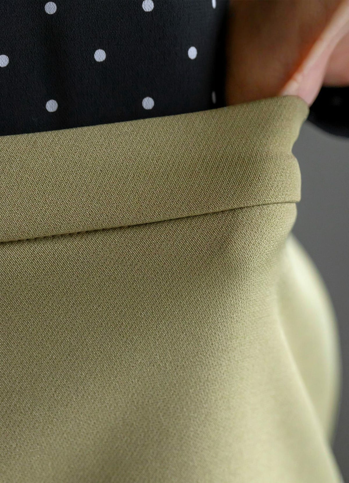 着用イメージ 166cm オリーブベージュ 着用サイズ：S