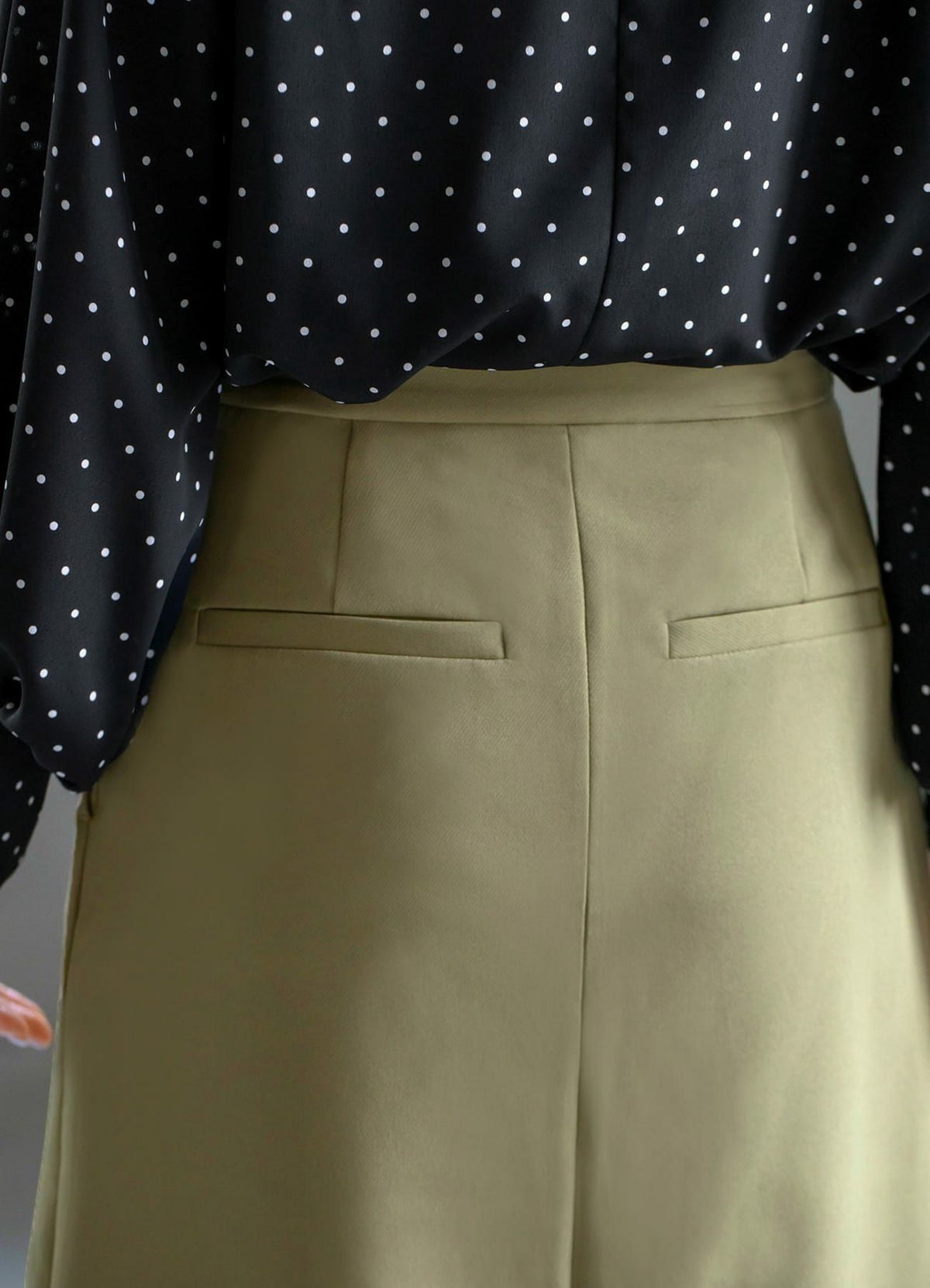 着用イメージ 166cm オリーブベージュ 着用サイズ：S