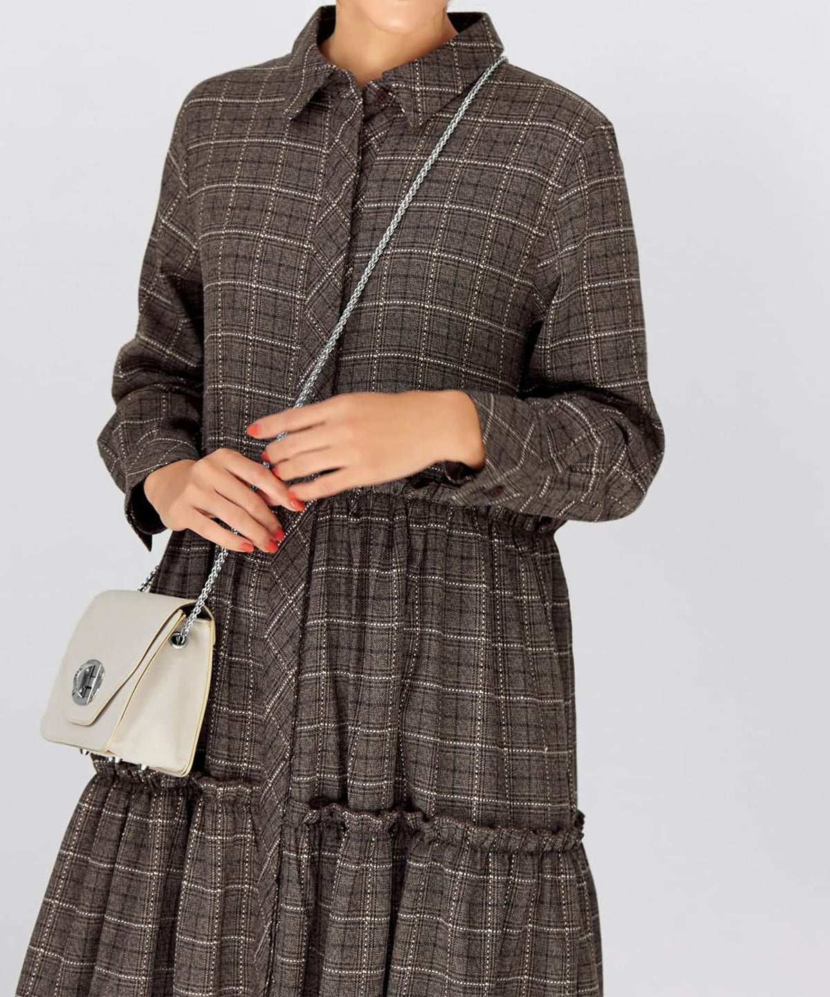 着用イメージ 166cm ブラウン 02サイズ