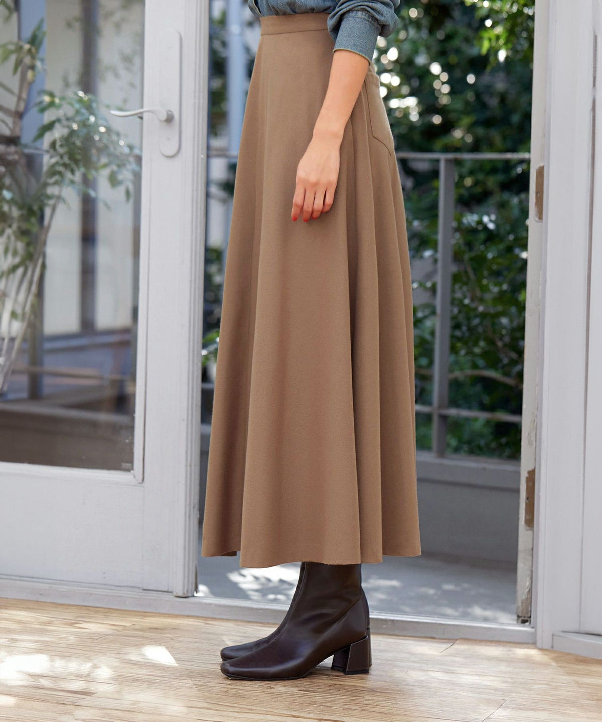 着用イメージ 166cm キャメル 着用サイズ：S