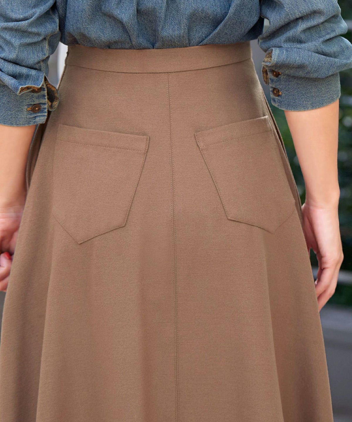 着用イメージ 166cm キャメル 着用サイズ：S