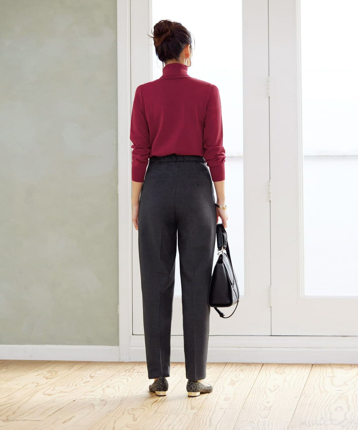 着用イメージ 166cm チャコールグレー　着用サイズ：S