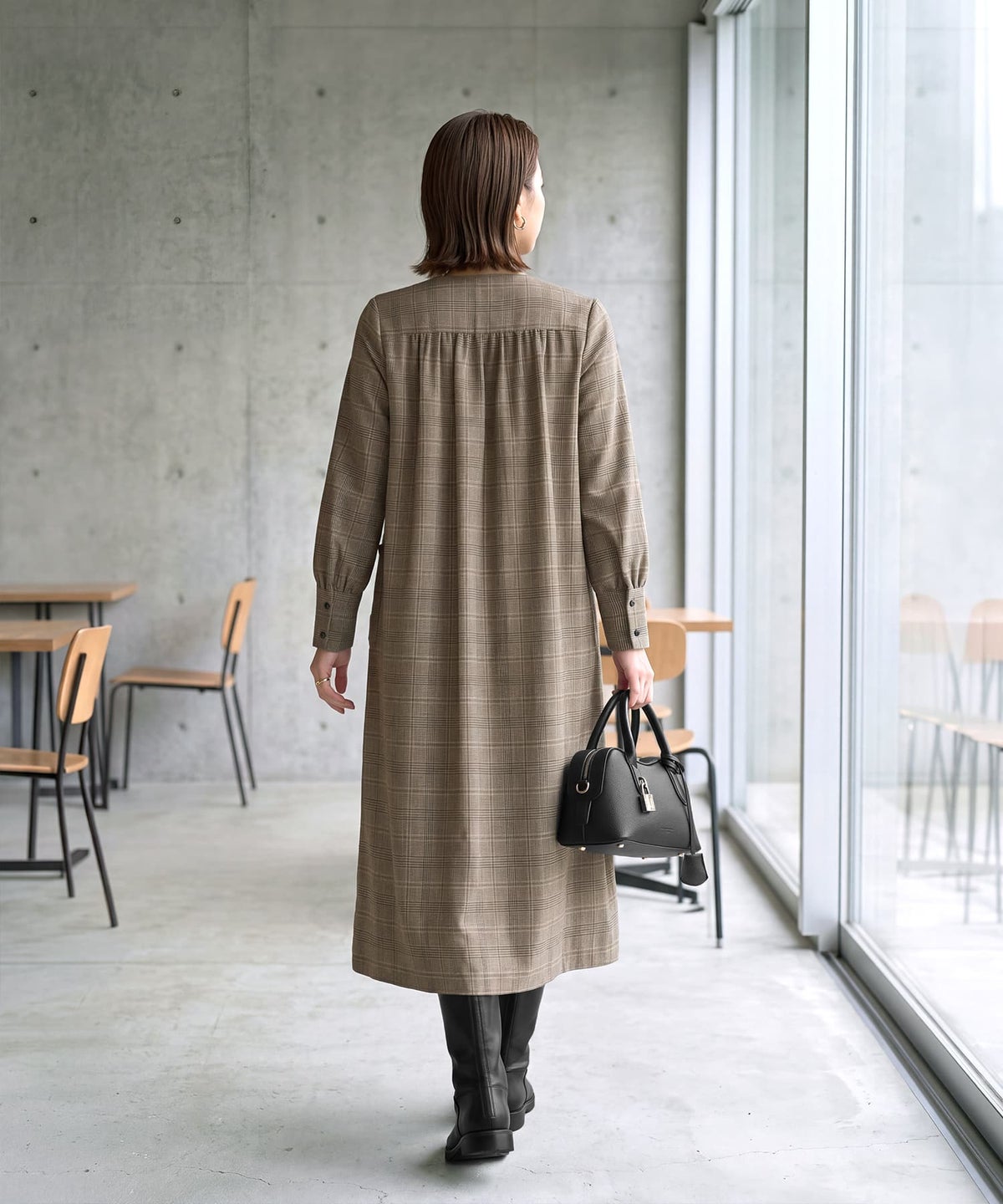 着用イメージ 163cm ブラウンミックス 01