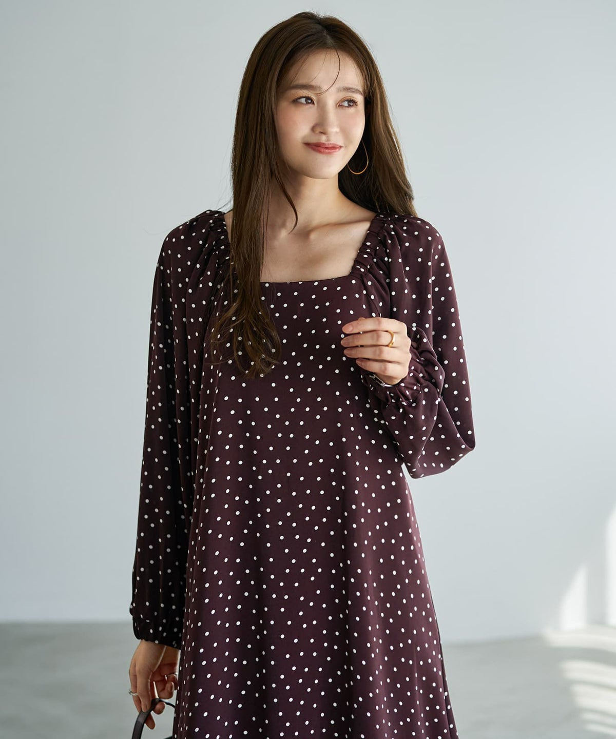 着用イメージ 166cm ワインブラウン 02サイズ