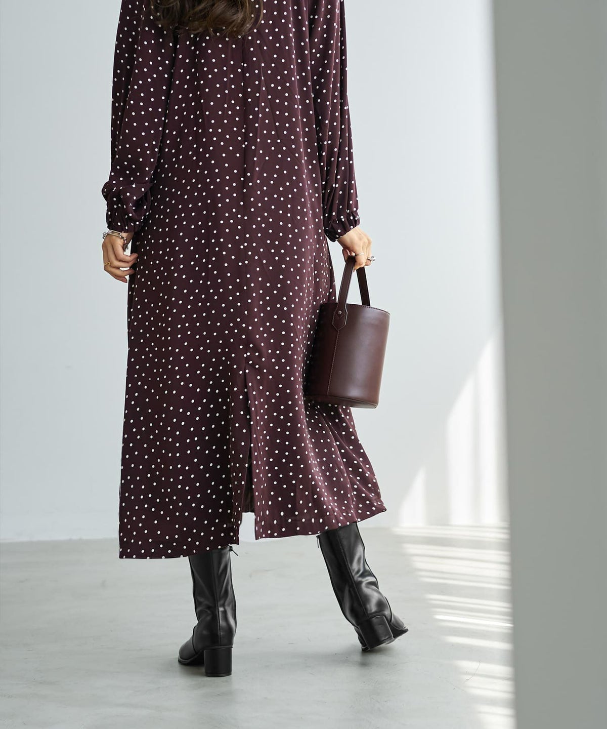 着用イメージ 166cm ワインブラウン 02サイズ