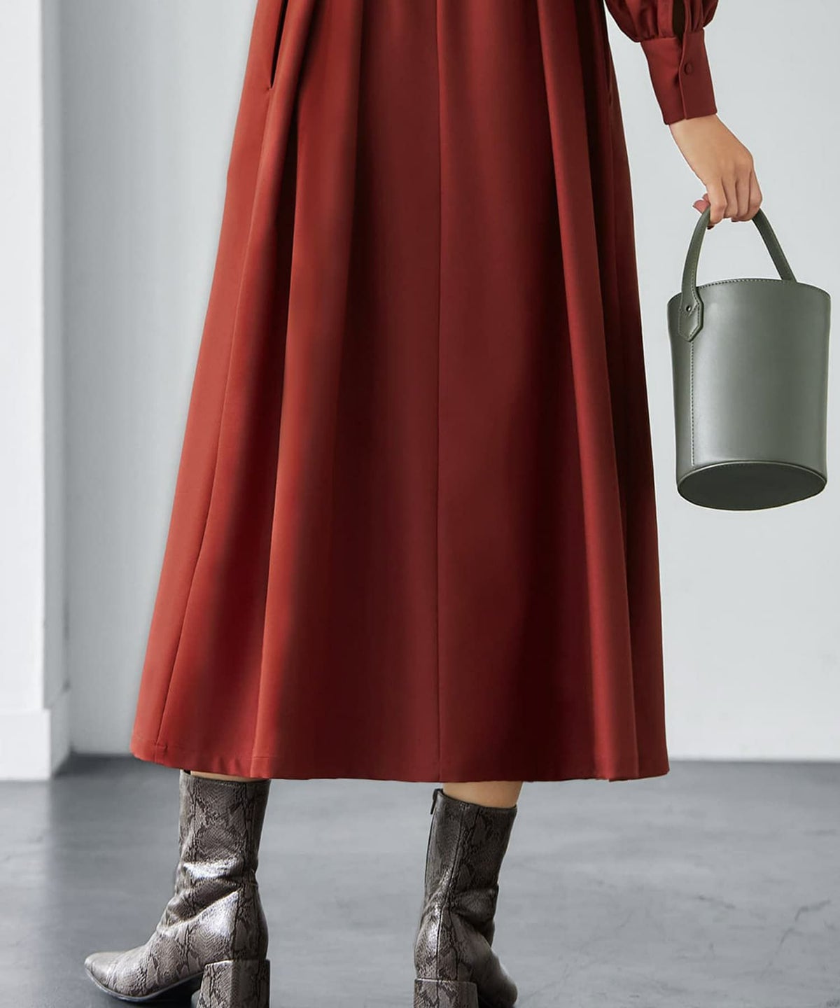 着用イメージ 166cm バーガンディ 02サイズ