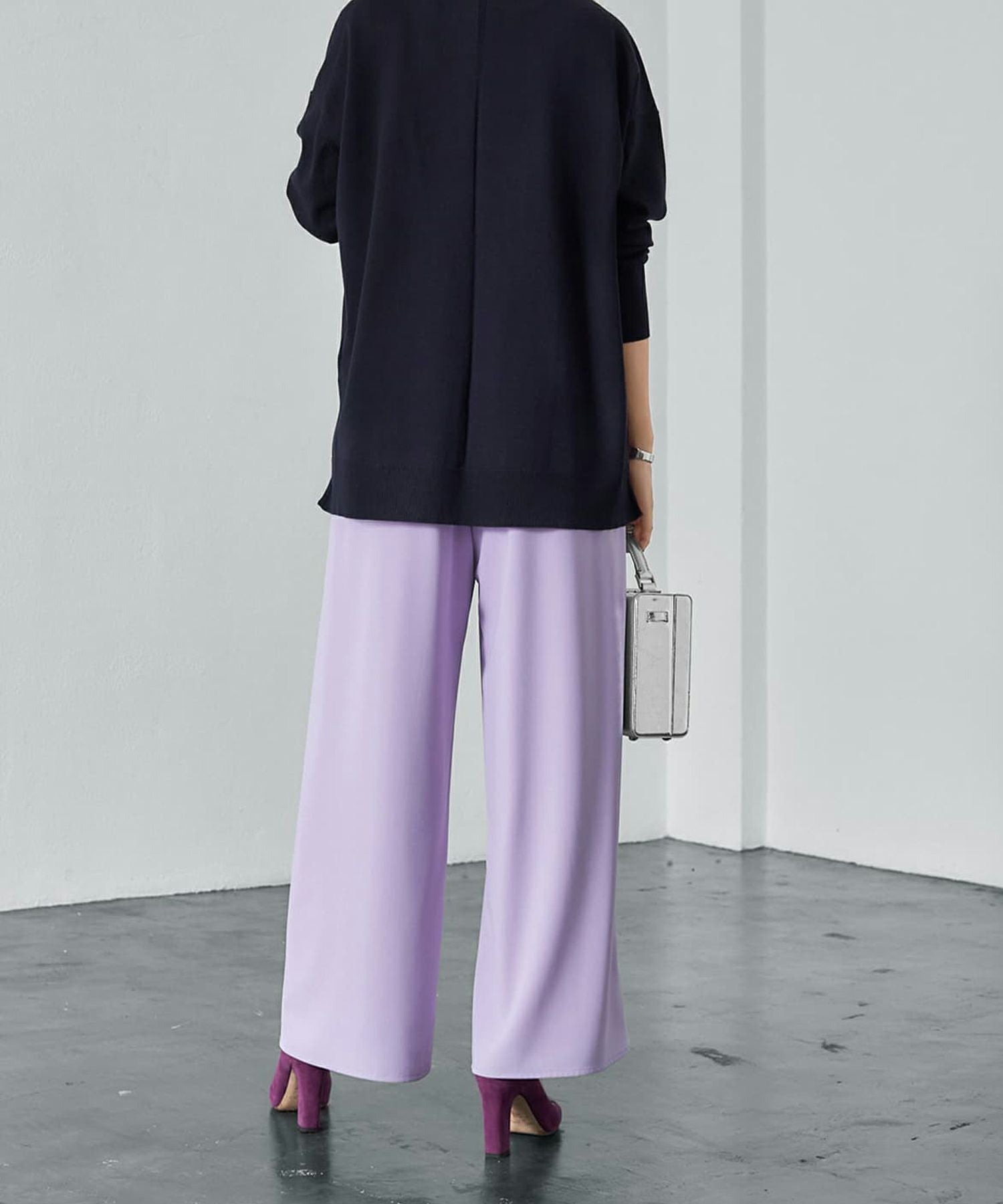 OUTLET】カラージョーゼットワイドパンツ | おしゃれな大人レディース