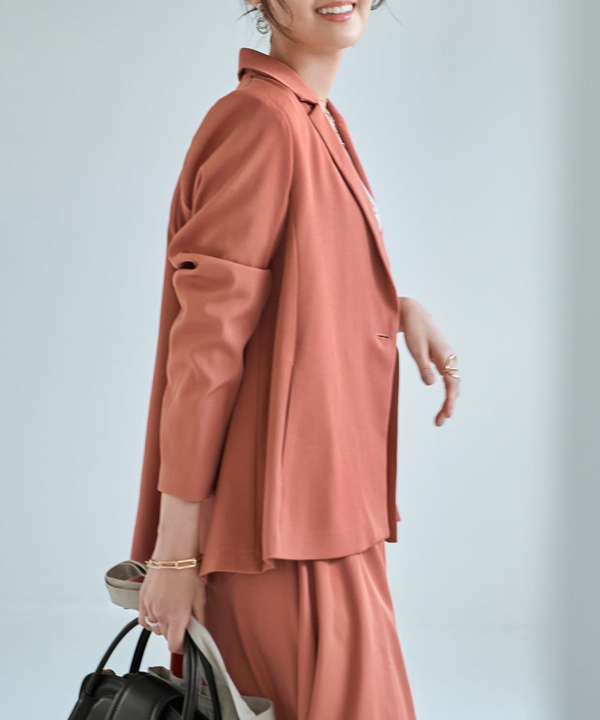 着用イメージ 167cm ダークピーチ