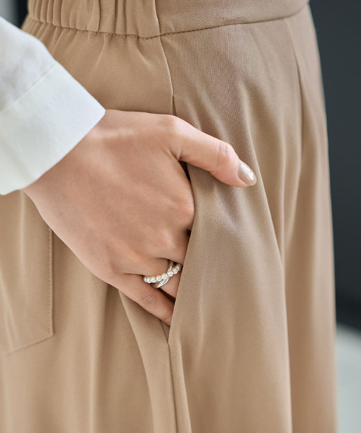 着用イメージ 167cm Sサイズ 82cm丈  ベージュ