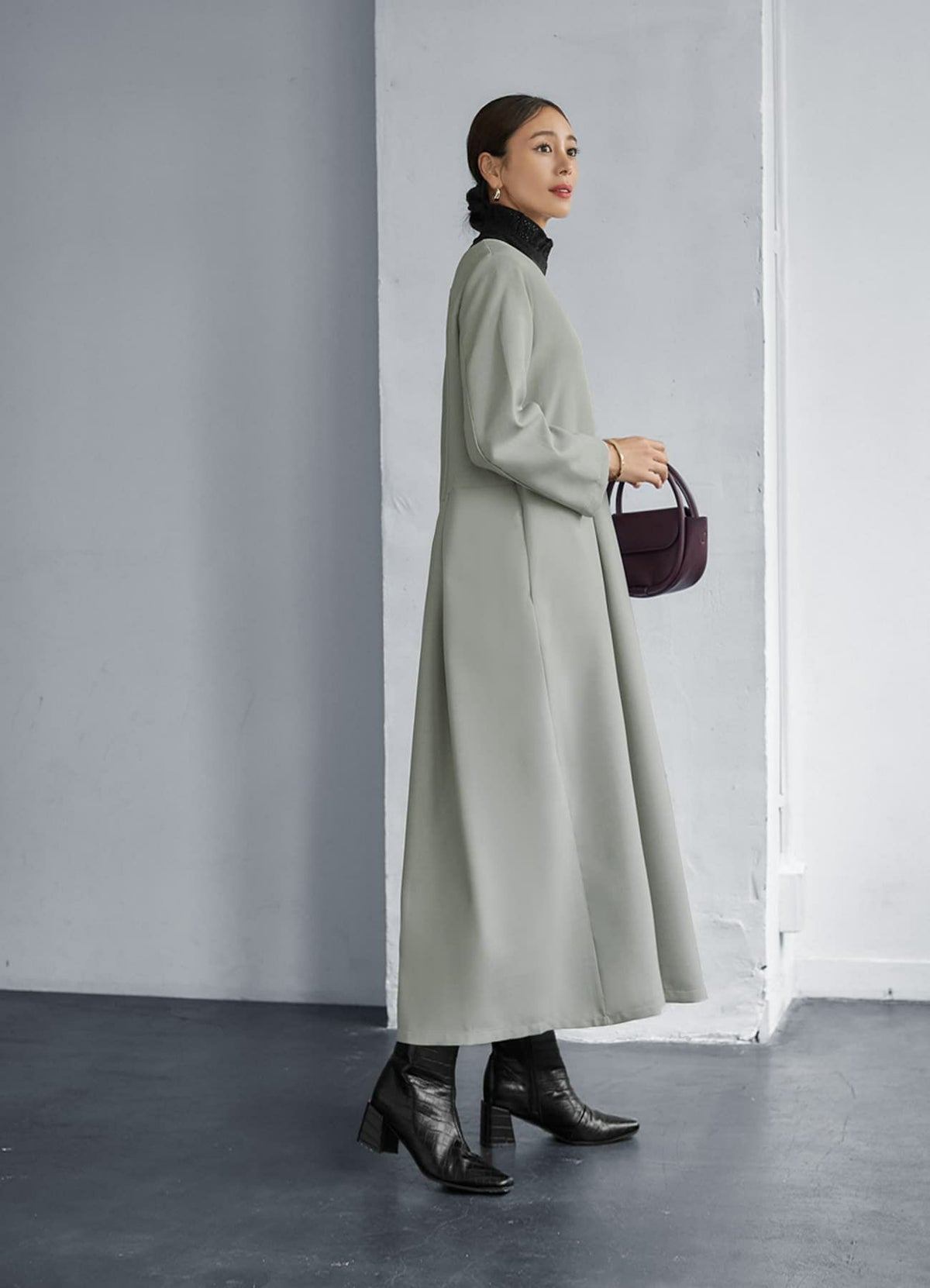 着用イメージ 166cm 着用サイズ 02 ライトグレー