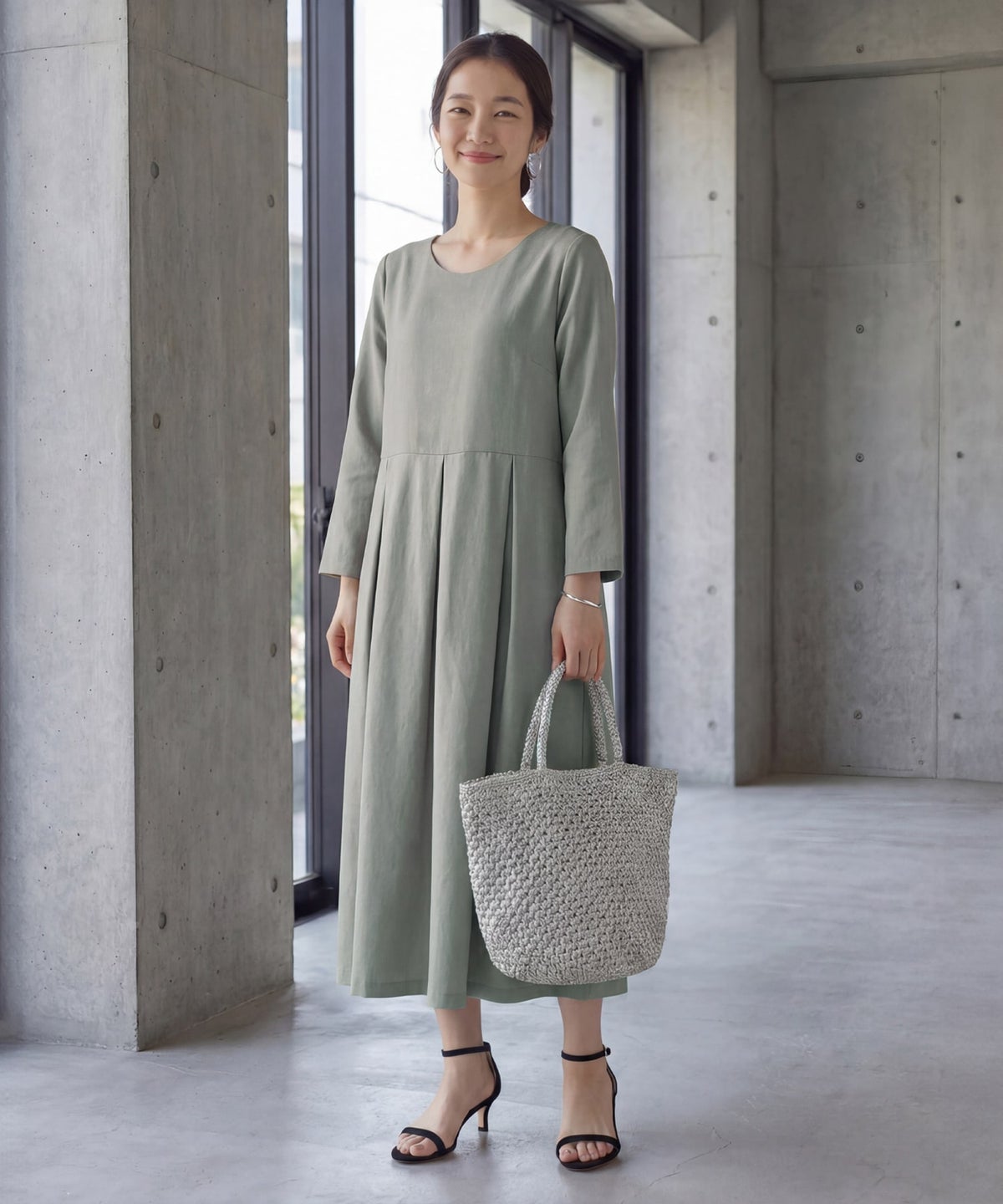 着用イメージ 166cm 着用サイズ 02 ライトグレー