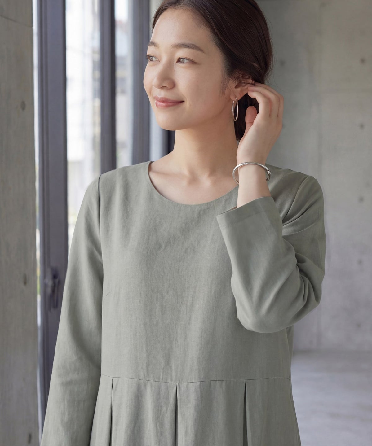 着用イメージ 166cm 着用サイズ 02 ライトグレー