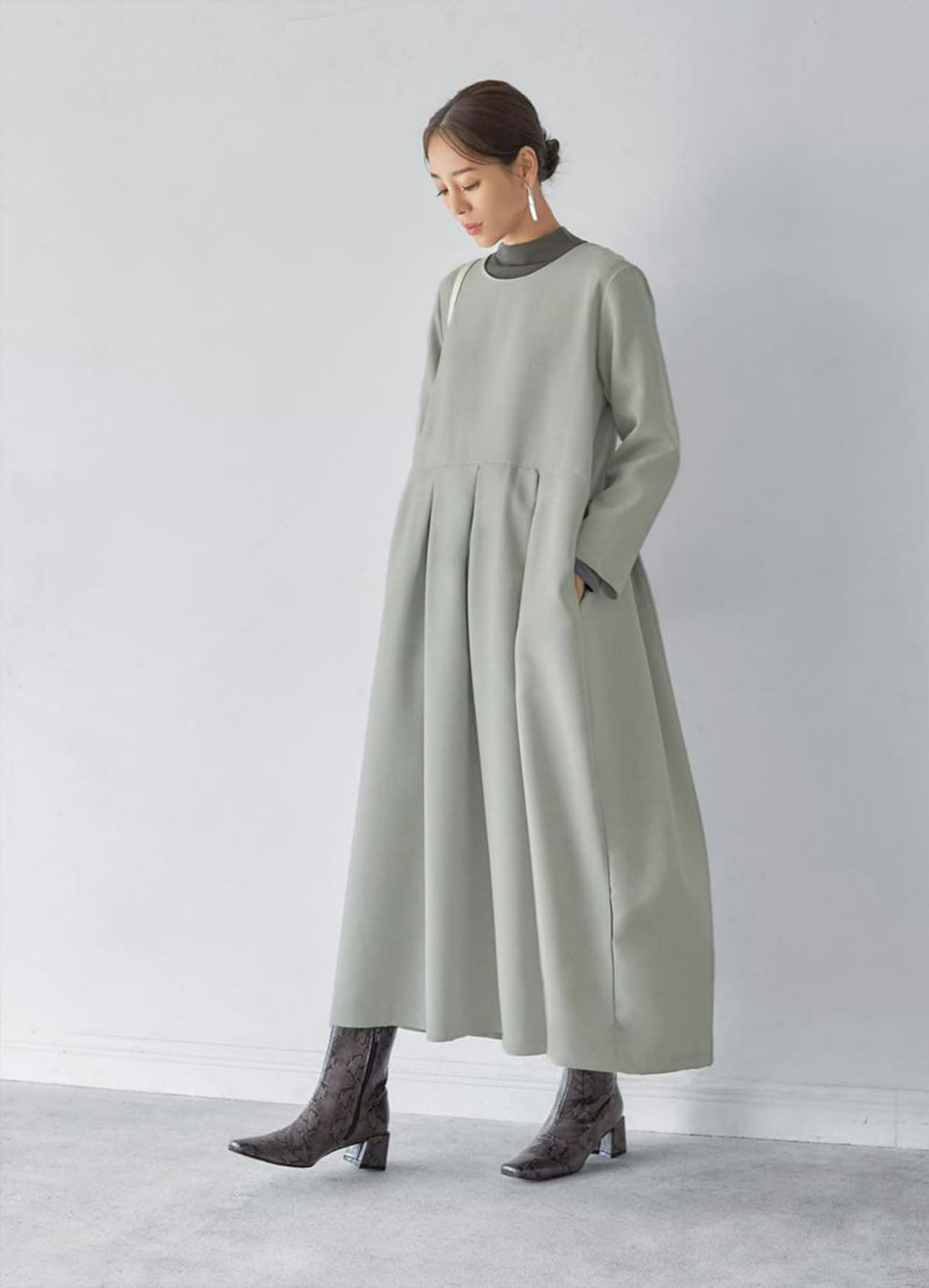 着用イメージ 166cm 着用サイズ 02 ライトグレー