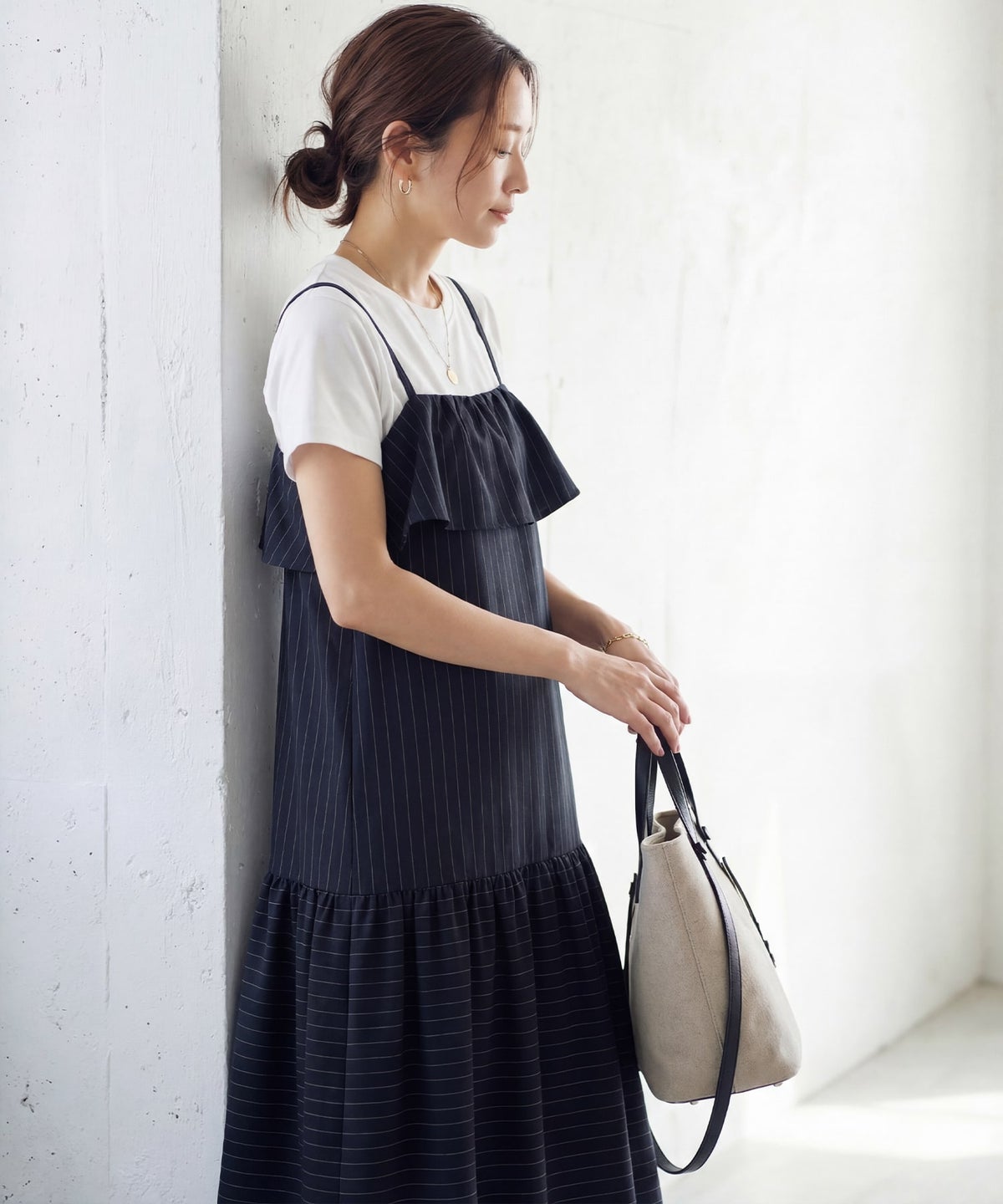 着用イメージ 163cm ネイビー 02サイズ