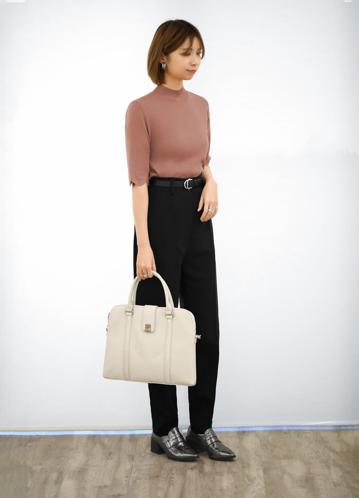 着用イメージ 157cm 着用サイズ S ブラック